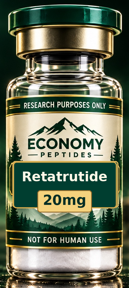 Economy Peptides Retatrutide 20 mg research vial